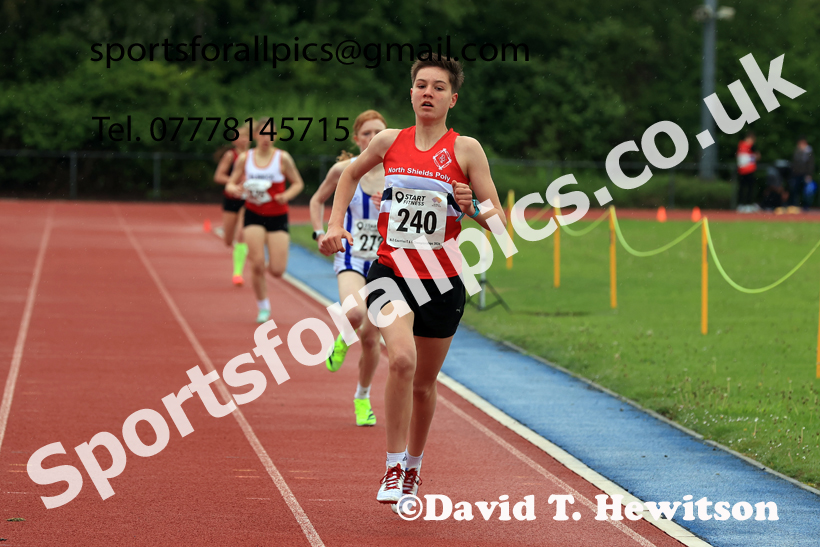 800 metres, 2026 North Eastern Track and Field Champs, Shildon, County Durham. Photo: David T. Hewitson/Sports for All Pics